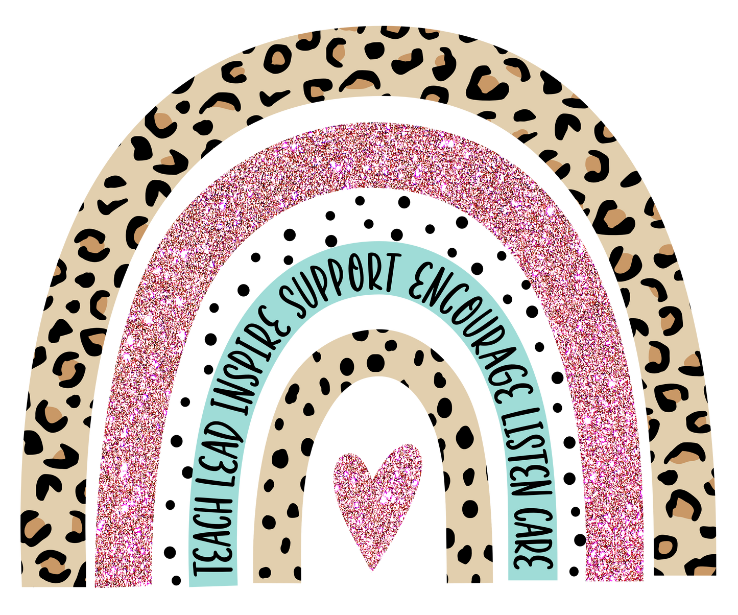 Teacher Glitter Rainbow