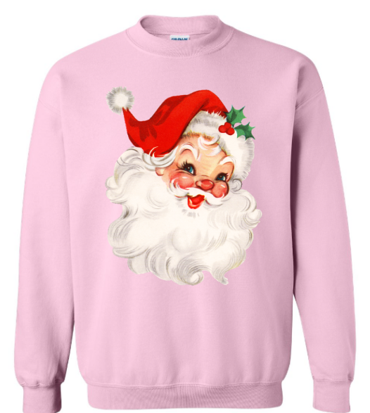 Santa | Christmas | Pinkmas| vintage | Sweat Shirt