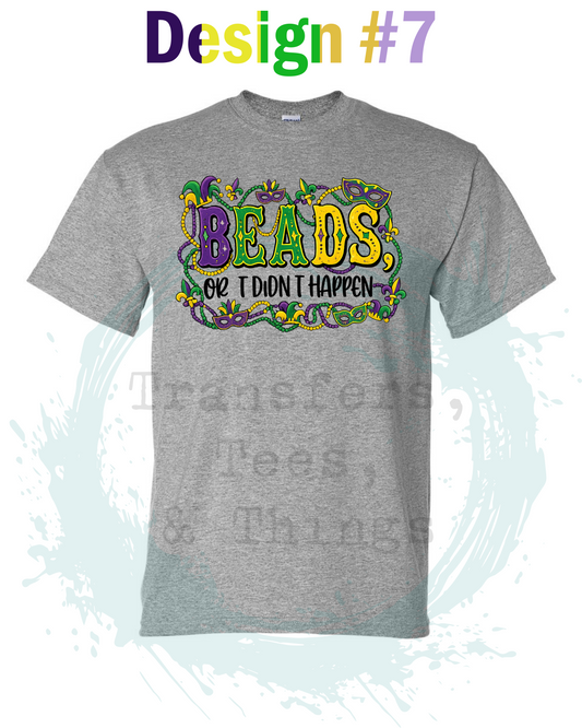 Beads or it didn't happen, Mardi Gras 2026 Design #7